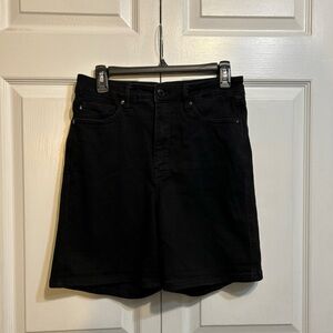 Judy Blue Los Angeles Shorts Size L Large Black Denim Bermuda Stretch